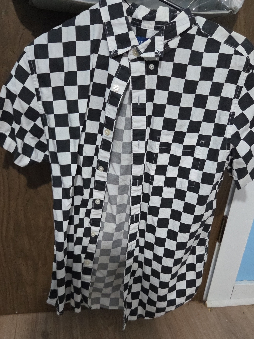 Men's Short Sleeve Checkered Shirt